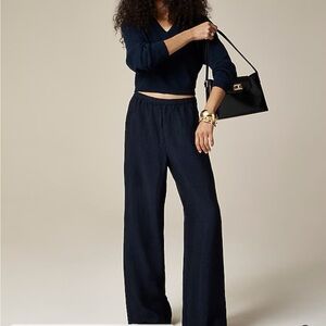 J. Crew Stratus Navy Wide Leg Pants